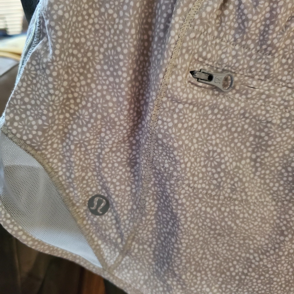 lululemon athletica Gray Patterned Athletic Shorts